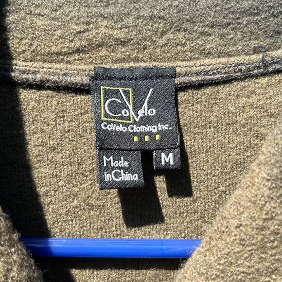 Vintage y2k CoVelo Green Fairy Cottagecore Art To Wear Boiled Wool Jacket Size M - Picture 5 of 9